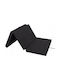 Black Sunbed Cushion with Backrest
