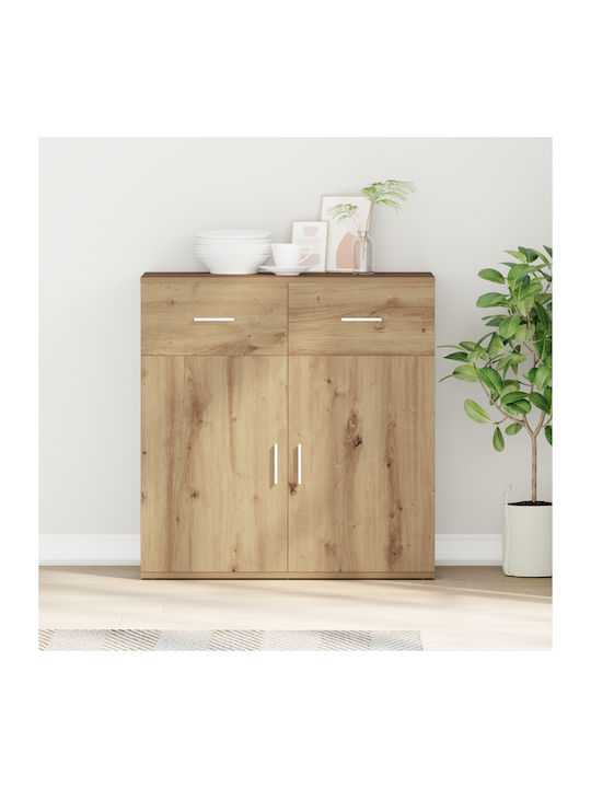 Sideboard Wooden with Drawers Oak 79x38x80cm