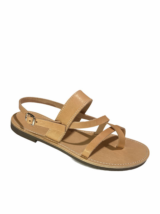 Theros Greek 100% Leather Handmade Sandal Code Dichala Natural