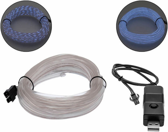Bandă LED USB Flexibilă 12V 5m Albă Gheață Xm-30 X-wheat