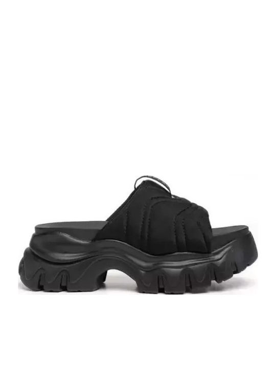 Platforme dama în Tip Παντόφλα Negră