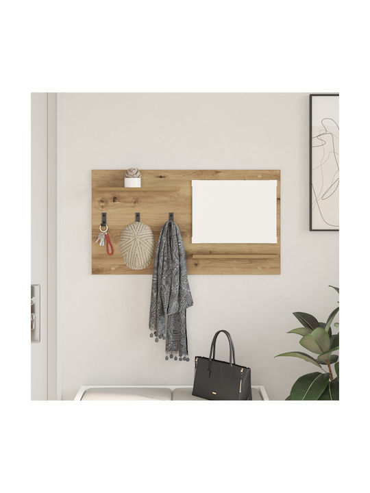 Hallway Furniture with Mirror & Hanger 90x10x50cm
