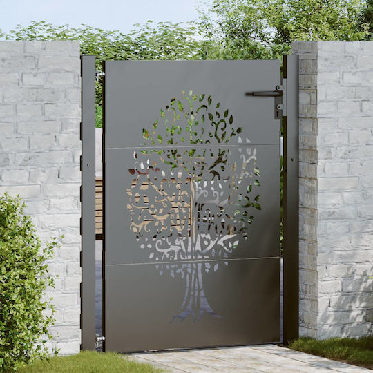 vidaXL Poartă De Gard Metalică 1.5x1.05m