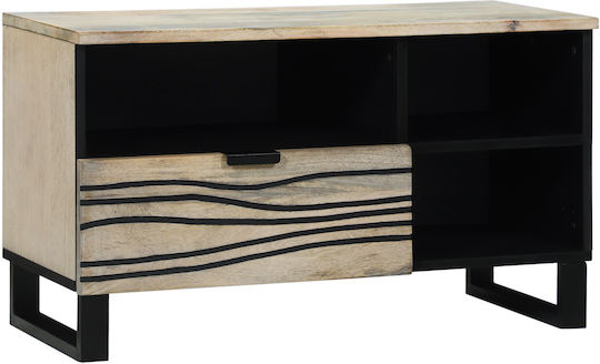 Office Storage Closet Λευκό Και Μαύρο L80xW33.5xH46cm Office Storage Closet Λευκό Και Μαύρο L80xW33.5xH46cm