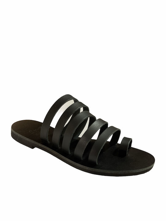 Θέρος Sandale Din Piele Negru