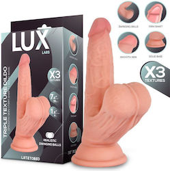 Lux Triple Ρεαλιστικό Dildo με Όρχεις