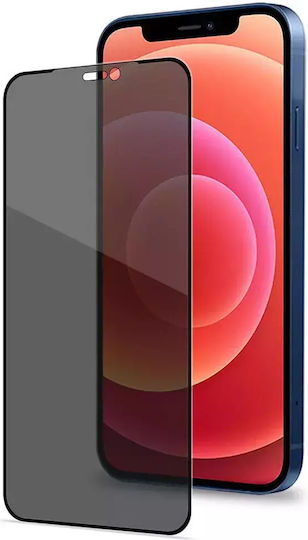 Welement Full Glue Privacy Full Face Tempered Glass Μαύρο (iPhone 12 / 12 Pro)