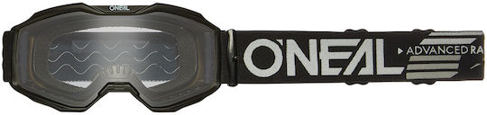 Kinder-Motocross-Schutzbrille O'neal B-10 Solid Schwarz Klar V.24