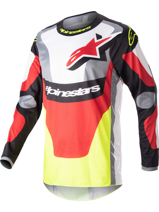 Μπλούζα Μηχανής Alpinestars F-agent Κοκκινο Κιτρινο
