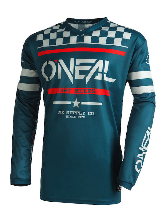 Riding Jersey Motocross O'neal Squadron V.22 Teal Gray