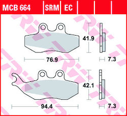 Motorradbremsbeläge Trw Mcb664 Motorradbremsbeläge Trw Mcb664