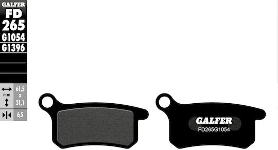 Motorcycle Brake Pads Front Rear Galfer Semi Metal Fd265g1054