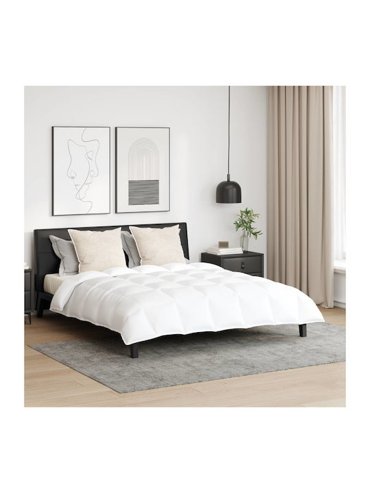 vidaXL Duvet Set Double 200x220cm White 3pcs