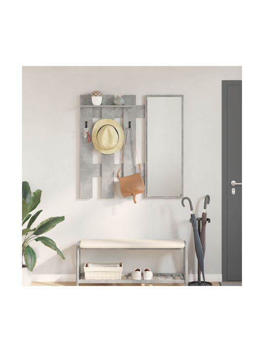 vidaXL Wooden Wall Hanger Gray 100x10cm 1pc