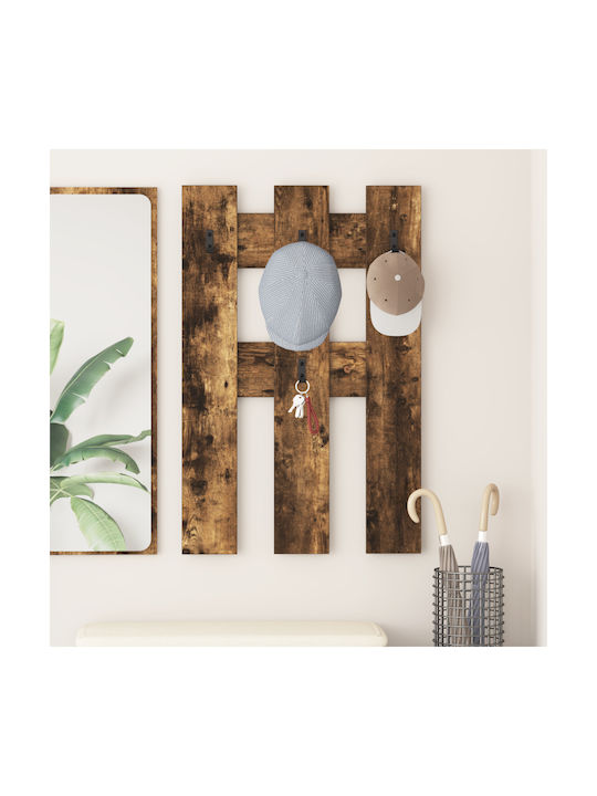 vidaXL Wooden Wall Hanger Brown 65x3cm 1pc