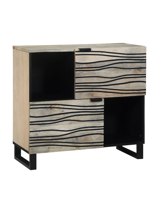 Mobilier de Intrare cu Dulap White and Black 80x33.5x75cm