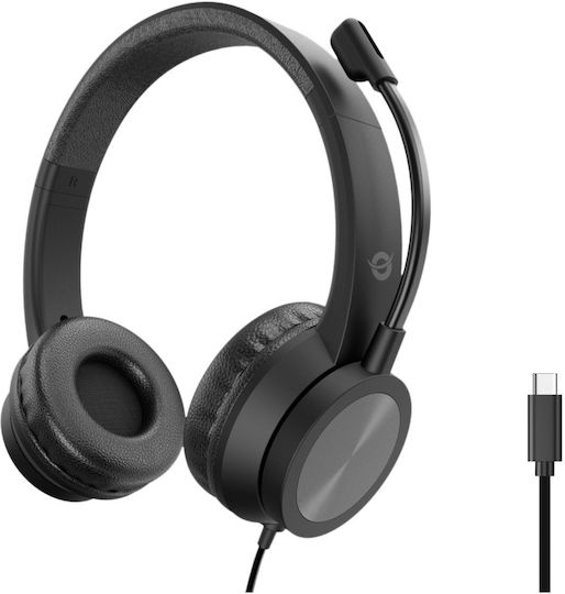 Conceptronic On Ear Multimedia Ακουστικά με μικρόφωνο και σύνδεση USB-C POLONA05BC