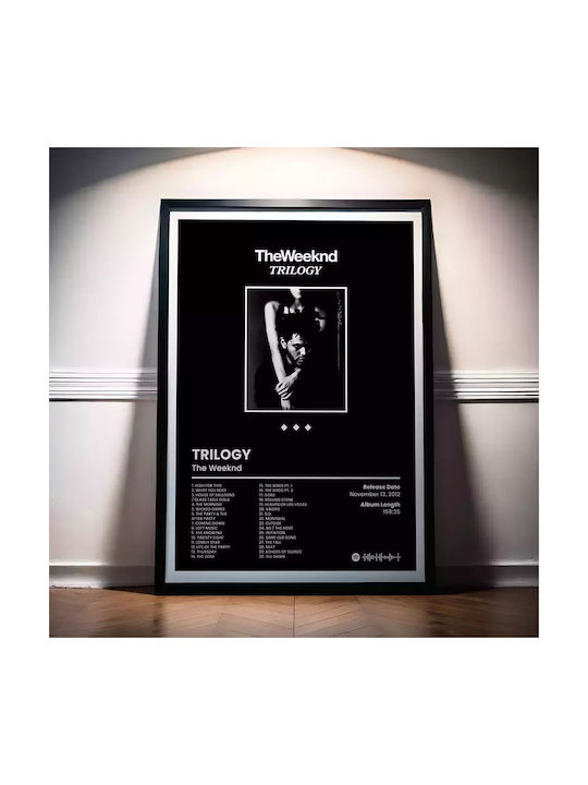 Music Poster Weeknd Trilogy Ms096 30cm X 40cm Premium Black Wooden Frame