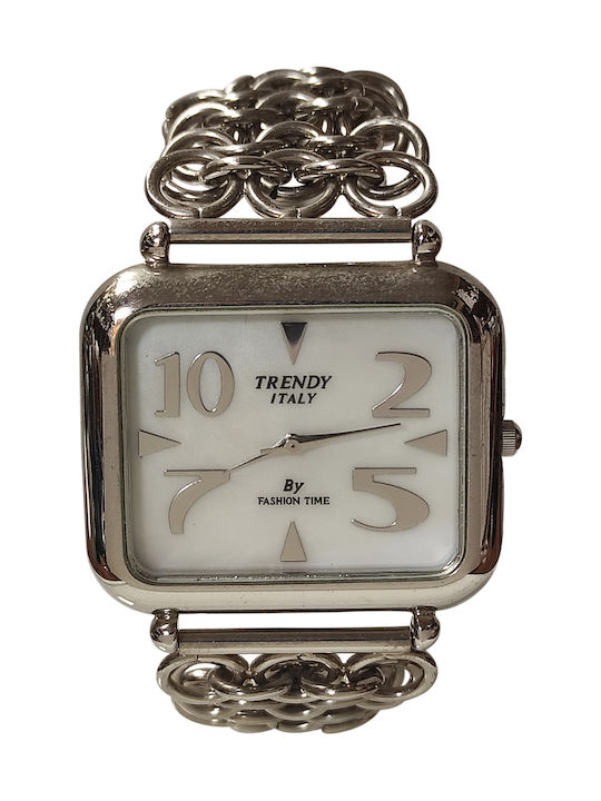 Fashion Time Damen Uhr mit Silber Metallarmband
