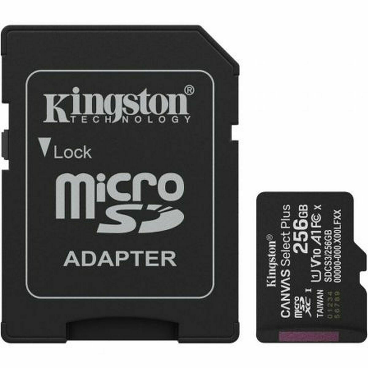 Kingston Canvas Select Plus microSDHC 256GB Class 10 UHS-I 150MB/s με αντάπτορα (SDCS3/256GB)