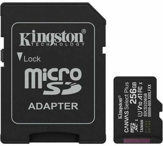 Kingston Canvas Select Plus microSDHC 256GB Клас 10 UHS-I 150MB/s с адаптер