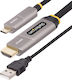 Startech 146b-usbc-hdmi4k-aoc 15.2m Usb Type-c To Hdmi Type A Standard Cable Adapter Black