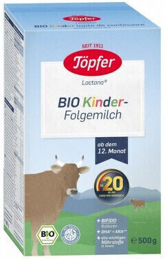 Topher Pulvermilch Kinder Bio für 12m++ Monate 500gr