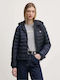 Women's Puffer Jacket for Winter with Hood Blue