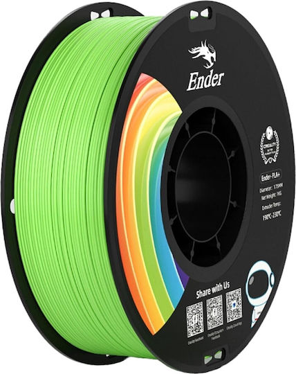 Creality3D 3D Printer Filament 3.0mm Green Ender 1kg 3301010518 1τμχ (Spool)