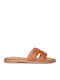 Flache Sandalen für Damen in Braun Farbe