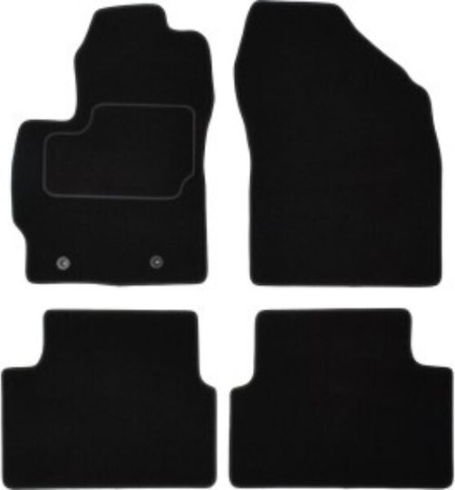 Custopol Σετ Μαύρα Πατάκια Toy10c Toyota Auris E15 – 4 Τεμ