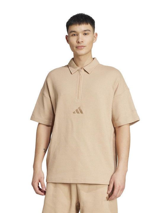adidas Polo Bluza Cu Mânecă Scurtă Bej