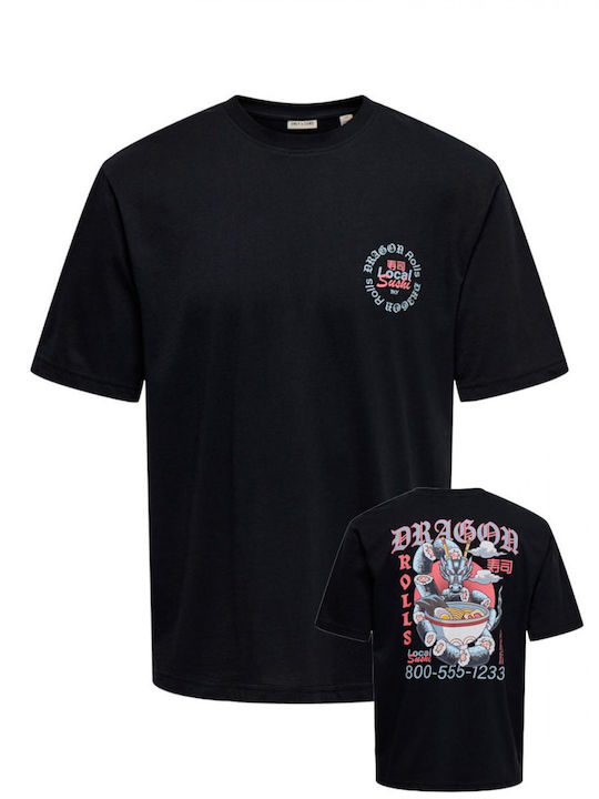Only & Sons Tricou Black Sushi