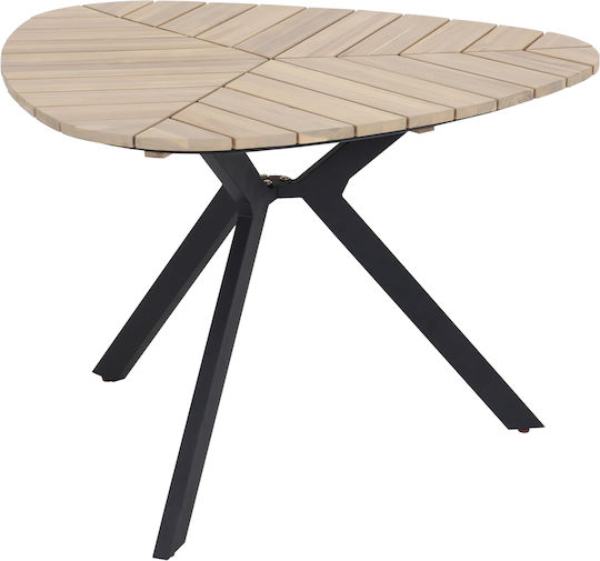 Traden Oval Dining Room Table Acacia Wood 120x120x73cm Traden Oval Dining Room Table Acacia Wood 120x120x73cm