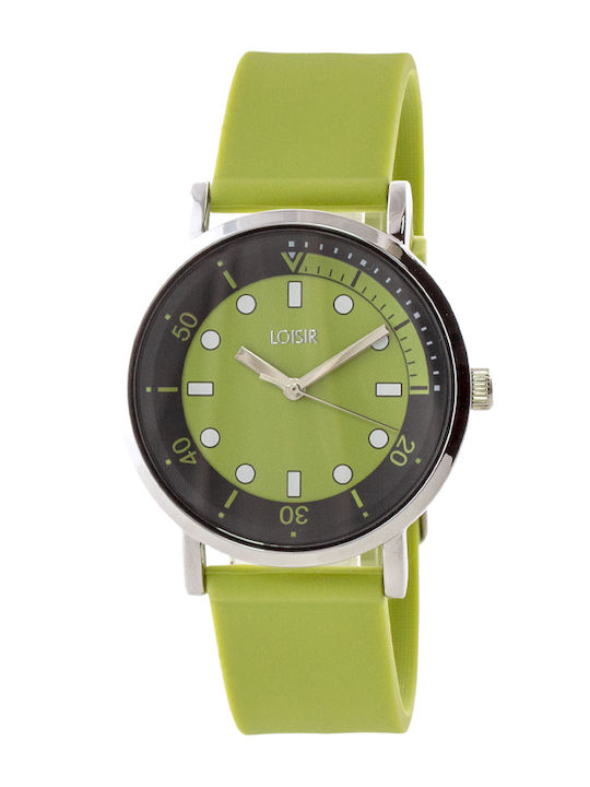 Loisir Urban Women's Watch with Green Rubber Strap
