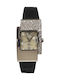 Fashion Time Women's Watch with Black Leather Strap