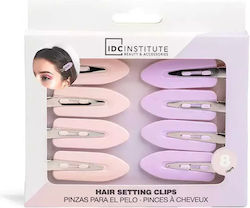 Idc Institute Hair Setting Hair Clips Set Clips Hair Salmon & Purple 4+4 Pieces Idc Institute Hair Setting Hair Clips Set Clips Hair Salmon & Purple 4+4 Pieces
