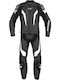 Costum Moto Din Piele Spidi Laser Touring Alb Negru 2 Piese