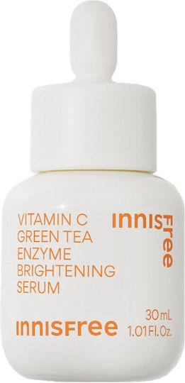 Innisfree Vitamin C Green Tea Enzyme Brightening Serum Moisturizing Face Essence with Vitamin C for Detoxifying & Brightening 30ml
