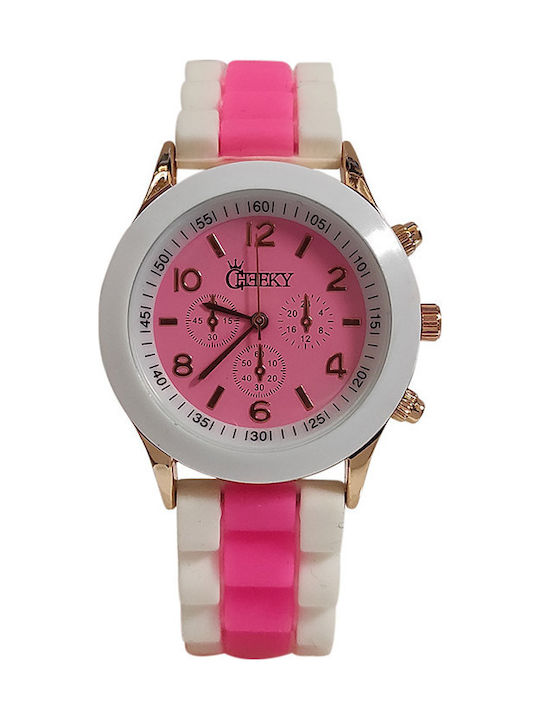 Cheeky Men's Watch 38mm Battery with Pink Rubbe...