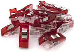 20 Red Plastic Clips Securing Patterns Material...