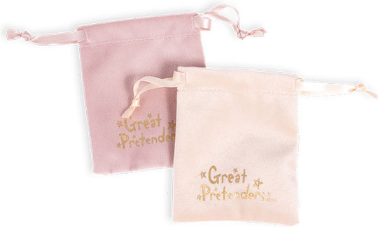 Great Pretenders Samtbeutel Rosa Creme Auswahl 2 Farben