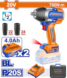 Wadfow WCD1B78E Impact Wrench 20V 2x4Ah Power Source 1/2"