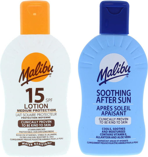 Malibu SPF15 Водоустойчив Балсам 200мл + Балсам След Слънце 200мл