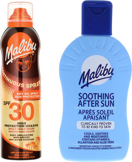 Malibu Spf30 Протективен Спрей Балсам 175мл + След Слънце Балсам 200мл