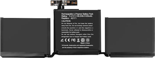 Kompatible Laptop-Batterie A2171 Apple MacBook Pro 13" 2019 A2338 A2289 A2159 5103mAh