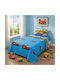 Casa Colori Sheet Set Single Cotton Blue 160x260cm 3pcs