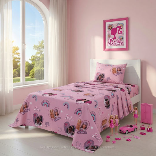 Casa Colori Σετ Σεντόνια Μονά Βαμβακερά 160x260cm 3τμχ