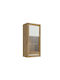 Venlire 117 Wall Living Room Display Cabinet made of Wood with Glass Oak, White 57x36x119cm