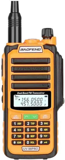Baofeng Uv98-pro Wireless Transceiver UHF/VHF 8W with Monochrome Screen In Orange Color